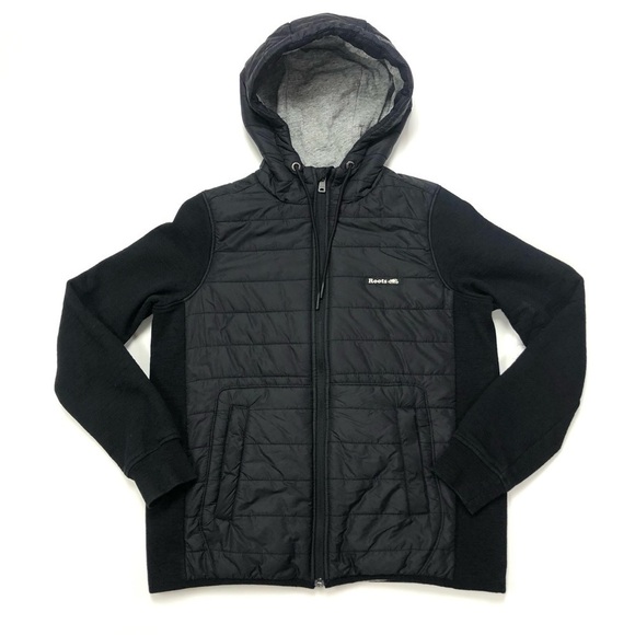 Roots Jackets & Blazers - Roots quilted hoodie kanga Women’s jacket with sweatshirt sleeves Medium